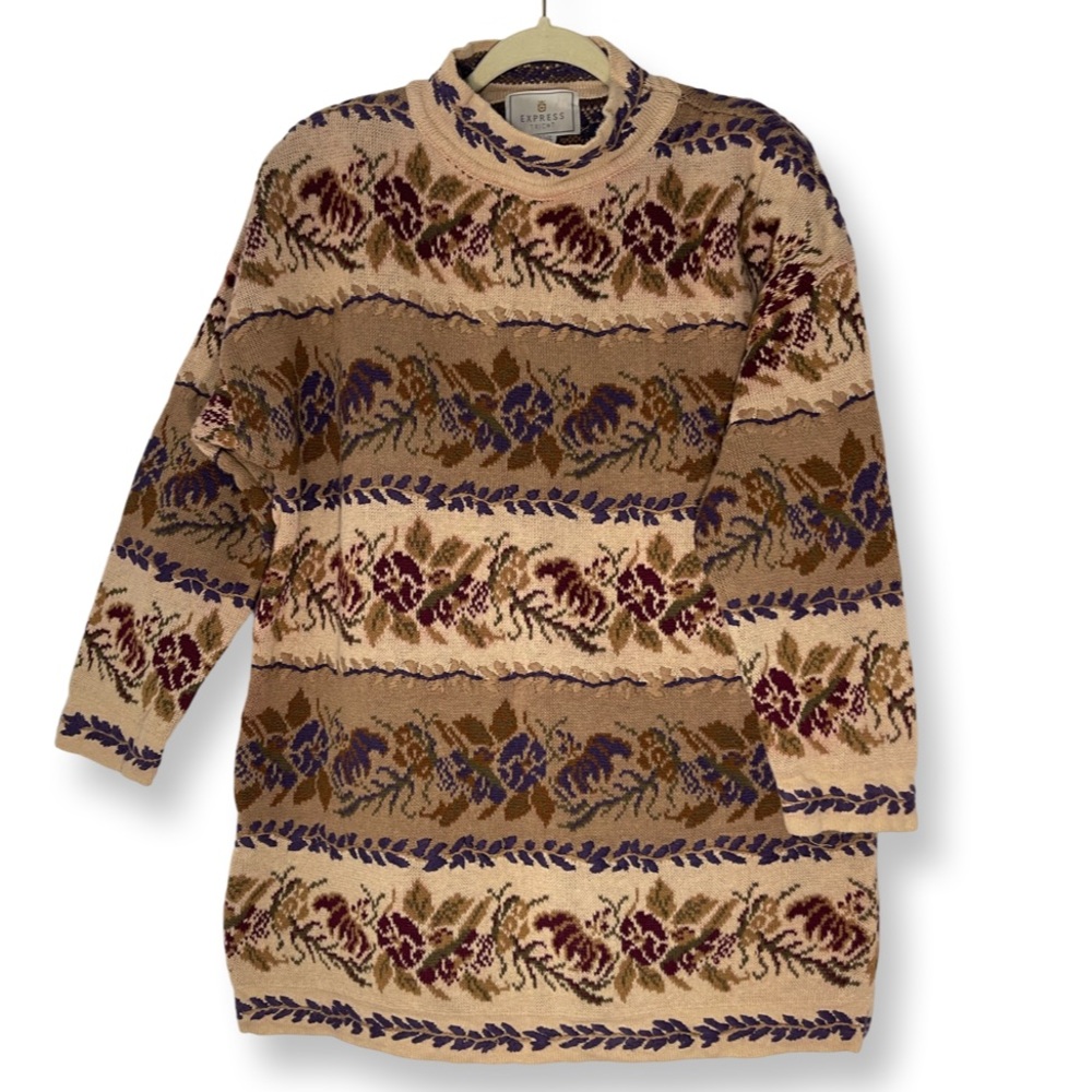 Vintage Express Tricot over sized Sweater size small